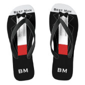 Hochzeitsreise Trauzeuge Personalisiert Tuxedo Fli Badesandalen (Fußbett)