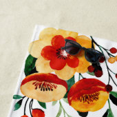 Hochzeitsreise Wasserfarben Blume Personalisiert Strandtuch (Beispiel)