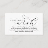 Hochzeitsreise wünschenswert, moderne Eleganz mini Begleitkarte (Vorderseite)