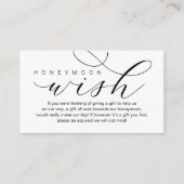 Hochzeitsreise wünschenswert, moderne Eleganz mini Begleitkarte (Vorderseite)