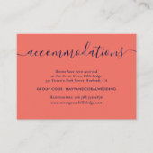 Hochzeitsreisekarten der Marine und Korallen Begleitkarte (Vorderseite)