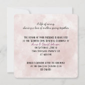 Hochzeitsrennen am Seashell Beach Herz Einladung (Rückseite)