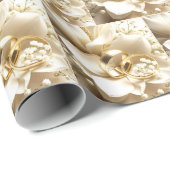 Hochzeitsrennen auf der Magnolia-Blume Geschenkpapier (Rolleneckpunkt)