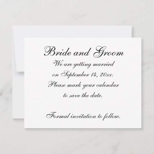 Hochzeitsrennen auf Grau Save the Date (Rückseite)