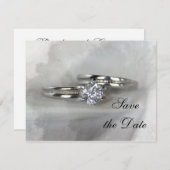 Hochzeitsrennen auf Grau Save the Date (Vorne/Hinten)