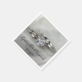 Hochzeitsrennen auf Grau Serviette (Ecke)