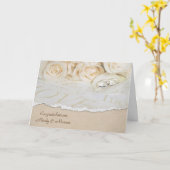 Hochzeitsrennen auf Rose Petal Karte (Gelbe Blume)