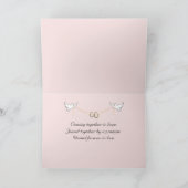 Hochzeitsrennen auf Rose Petal Karte (Innenseite)