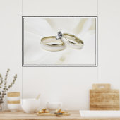 Hochzeitsrennen auf Satin Poster (Küche)