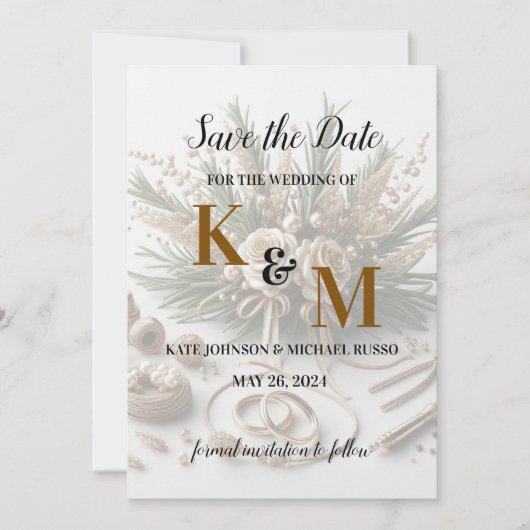 Hochzeitsrennen Einfach Abstrakt Save The Date (Vorderseite)