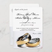 Hochzeitsrennen Gold & Silver Wedding Einladung (Vorne/Hinten)