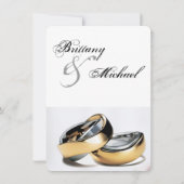 Hochzeitsrennen Gold & Silver Wedding Einladung (Rückseite)
