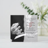 Hochzeitsrennen Hochzeit + Einladung (Stehend Vorderseite)