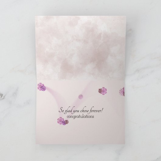 Hochzeitsrennen im 65. Jubiläum von Seashell Karte (Innenseite)