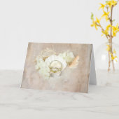 Hochzeitsrennen in Seashell Karte (Gelbe Blume)