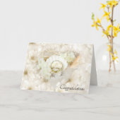 Hochzeitsrennen in Seashell on Sand Karte (Gelbe Blume)