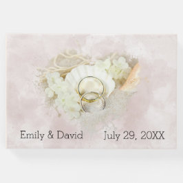 Hochzeitsrennen in Seashell und Sand Gästebuch