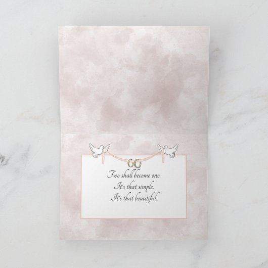 Hochzeitsrennen in Seashell und Sand Karte (Innenseite)