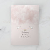 Hochzeitsrennen in Seashell und Sandherz-Karte Karte (Innenseite)