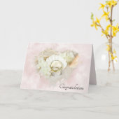 Hochzeitsrennen in Seashell und Sandherz-Karte Karte (Gelbe Blume)