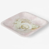 Hochzeitsrennen in Seashell und Sandherz Pappteller (Gewinkelt)