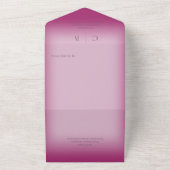 Hochzeitsrennen Moderner Fuchsia Pink QR Code All In One Einladung (Außenbereich)