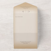 Hochzeitsrennen Moderner Tan QR Code All In One Einladung (Außenbereich)