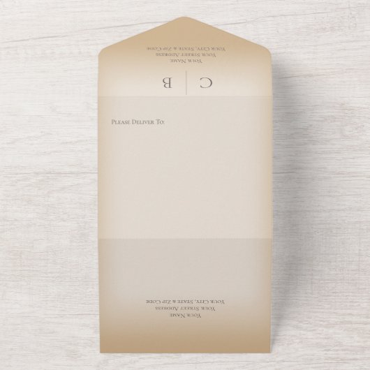 Hochzeitsrennen Moderner Tan QR Code All In One Einladung (Außenbereich)