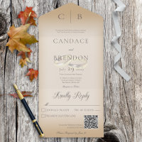 Hochzeitsrennen Moderner Tan QR Code