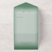 Hochzeitsrennen Modernes Smaragdgrünes Abendessen All In One Einladung (Außenbereich)