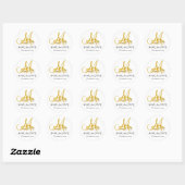 Hochzeitsrennen Monogram Save the Date Stickers Go (Blatt)