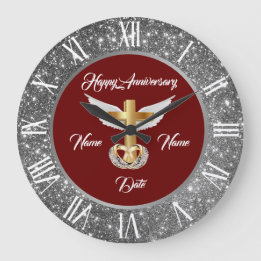 Hochzeitsrennen passen Silver Cross Jubiläum an Große Wanduhr