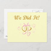 Hochzeitsrennen Wir haben es getan T - Shirt und G Postkarte (Vorne/Hinten)