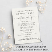 Hochzeitsrezeption Foto Save the Date Ankündigung