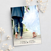 Hochzeitsrezeption Foto Save the Date Ankündigung