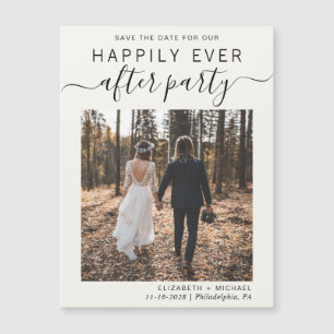 Hochzeitsrezeption Foto Save the Date Magnetkarte