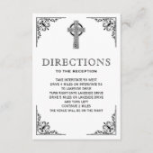 Hochzeitsrichtung zwischen Schwarz und Weiß Begleitkarte (Vorderseite)