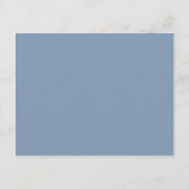 Hochzeitsrichtungen in Dusty Blue Floral Begleitkarte (Rückseite)