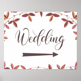 Hochzeitsrichtungen markieren den rechten Pfeil ru Poster