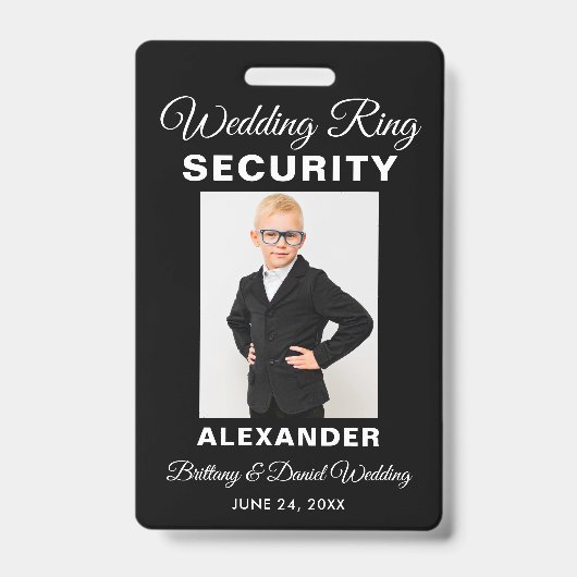 Hochzeitsring - Auswahl Farbe - Lanyard Ausweis (Vorderseite)