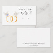 Hochzeitsring Bridesmaid Earring Display Card Visitenkarte (Vorne/Hinten)