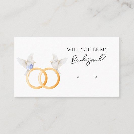 Hochzeitsring Bridesmaid Earring Display Card Visitenkarte (Vorderseite)