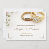 Hochzeitsring für Hochzeitskarte Einladung (Vorderseite)