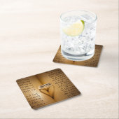 Hochzeitsring-Herz-Schatten auf Bibel Rechteckiger Pappuntersetzer (Vor Ort)