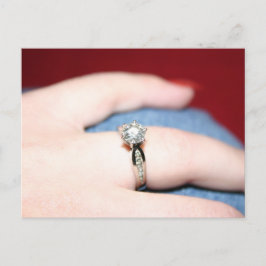 Hochzeitsring I Said Yes Postcard Ankündigungspostkarte