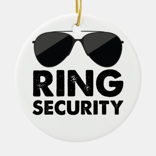 Hochzeitsring Keramik Ornament (Vorne)