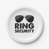 Hochzeitsring Pappteller (Vorderseite)