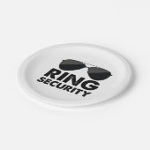 Hochzeitsring Pappteller (Schrägansicht)