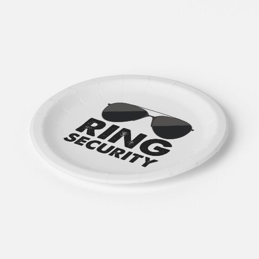 Hochzeitsring Pappteller (Schrägansicht)