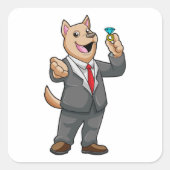 Hochzeitsring Quadratischer Aufkleber (Vorderseite)